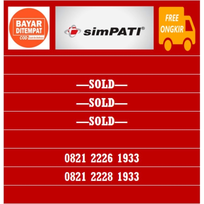 nomor cantik simpati telkomsel 4G tahun lahir PERSIB, PERSEBAYA, INDONESIA O821 2226 1933 // O821 22