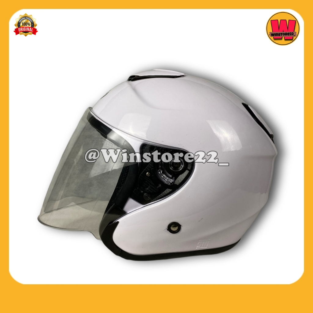 Helm Sepeda Motor Half Face Priest Kyoto Solid Whitte Black Pink Gorilla Glossy & Doff Paket Ganteng