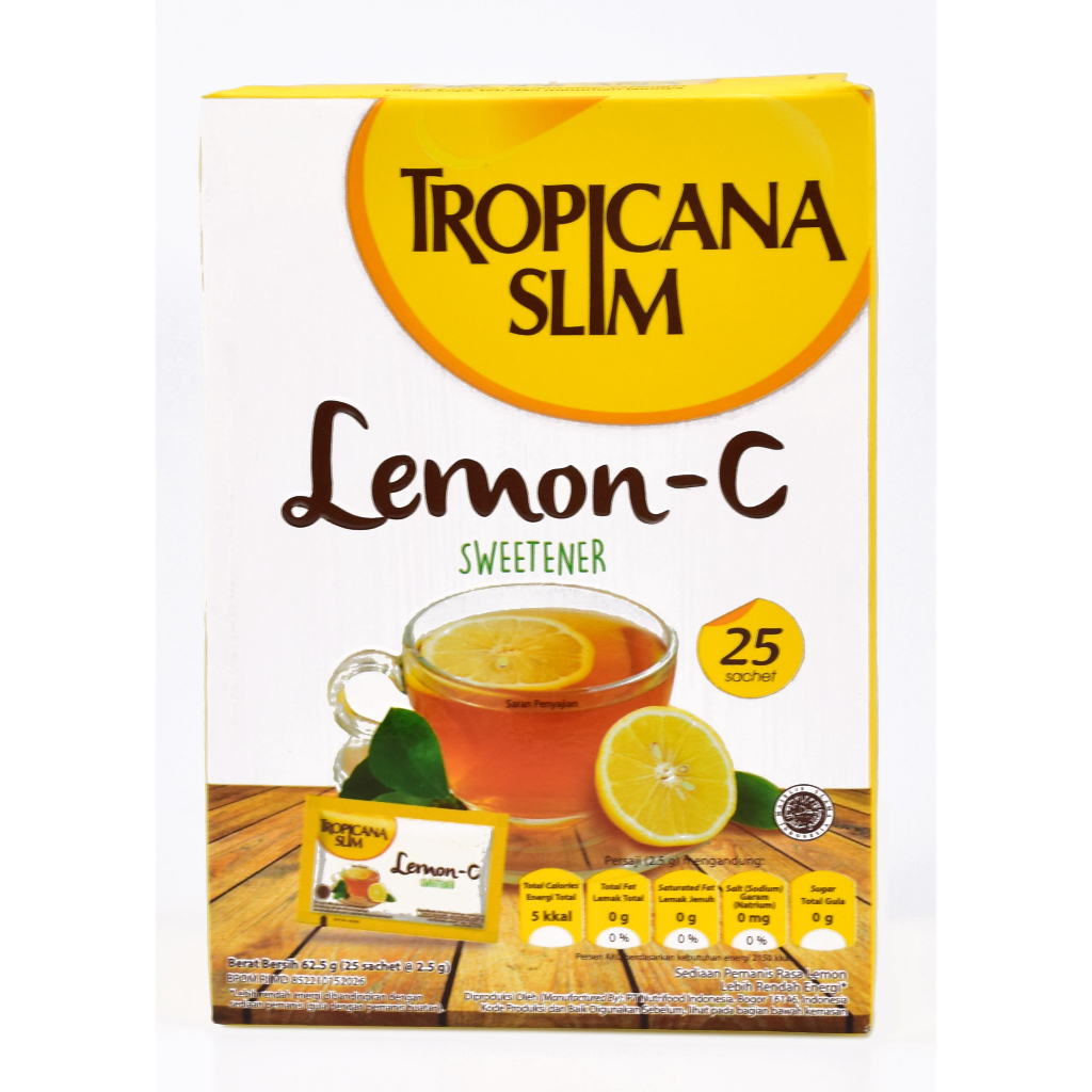 

Gula Diet Pemanis Buatan Tropicana Slim Sweetener Lemon-c isi 25's