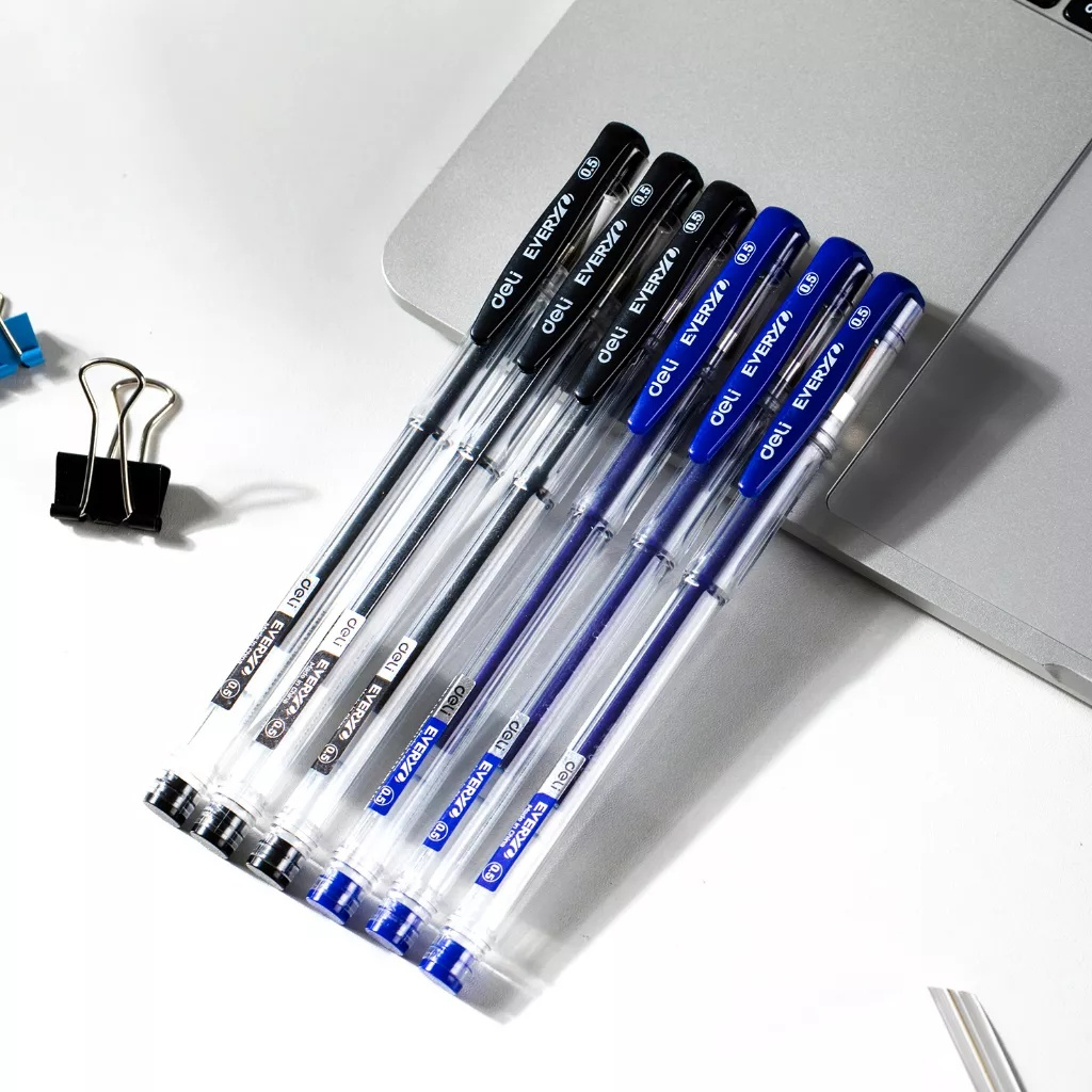

Deli Pulpen Gel / Gel Pen 0.5 mm Nyaman Digenggam EG65 1 PCS