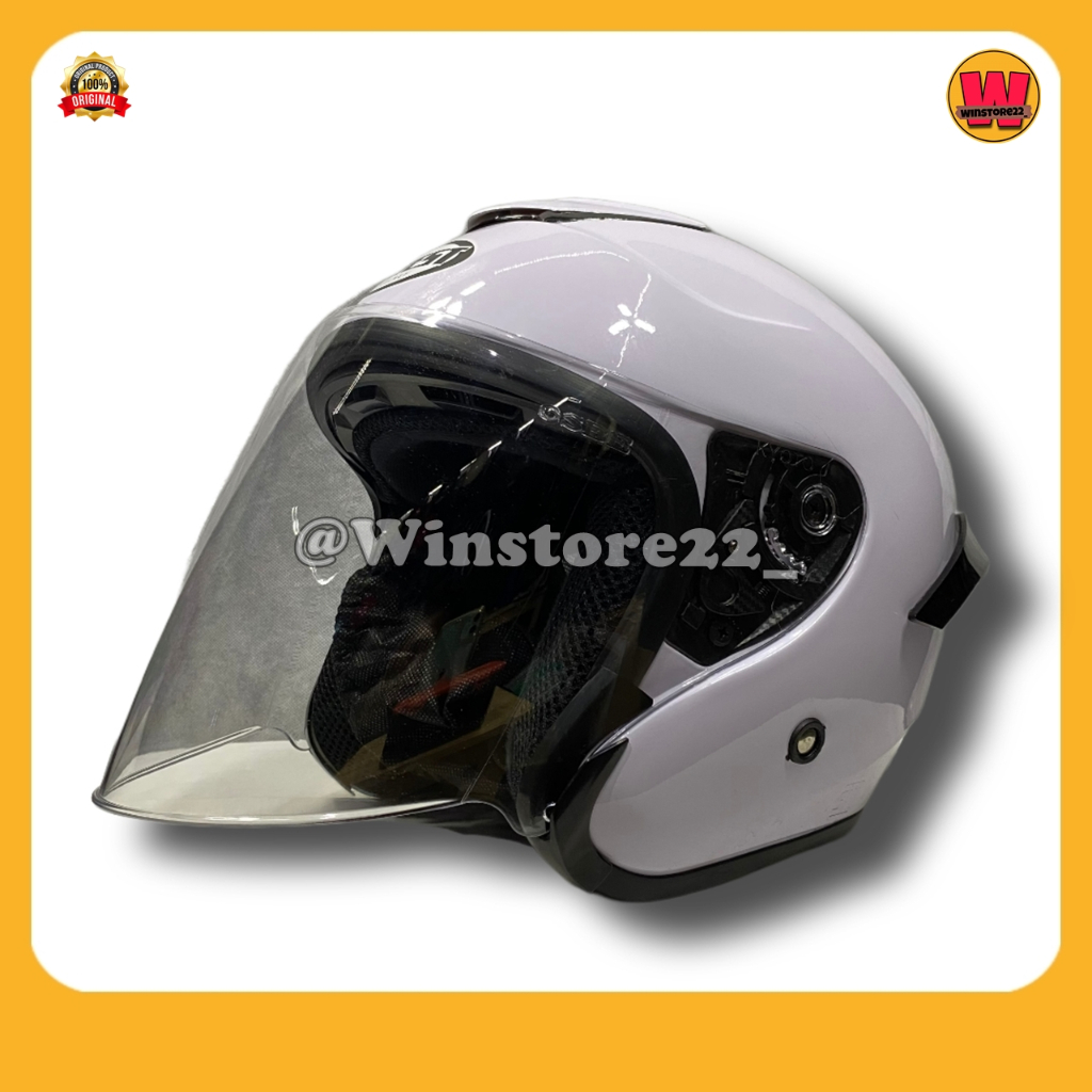 Helm Sepeda Motor Half Face Priest Kyoto Solid Whitte Black Pink Gorilla Glossy & Doff Paket Ganteng