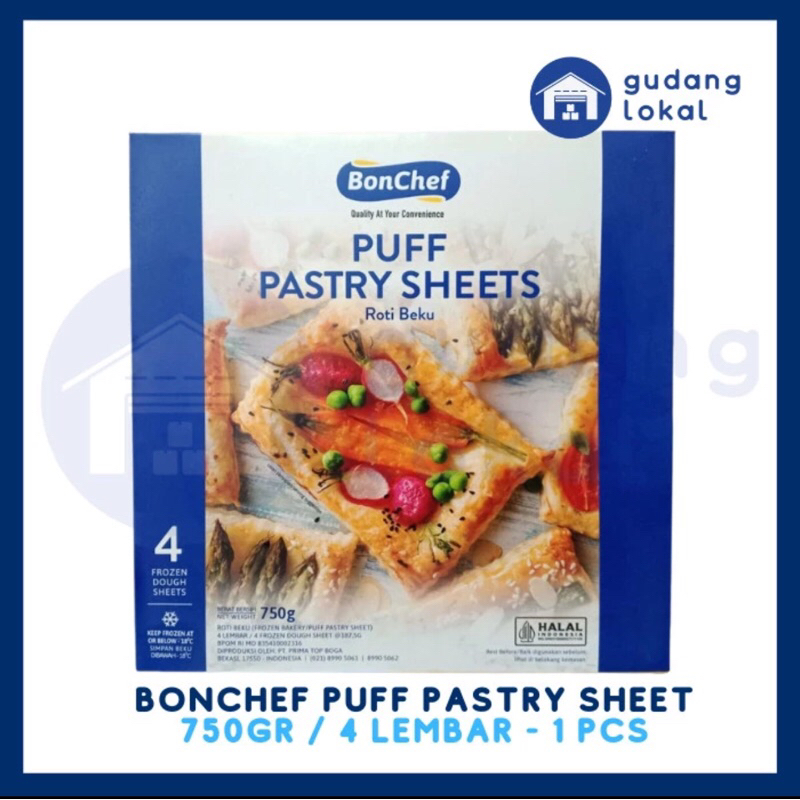 Bonchef Puff Pastry Sheets 750Gr - 1 Pc Isi 4 Lembar