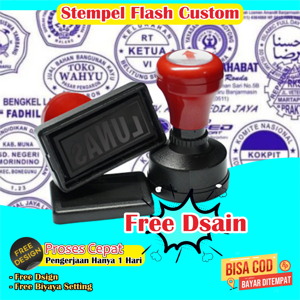 

stempel flash otomatis custom free dsain stempel logo cap toko stempel alias stempel penilaian guru