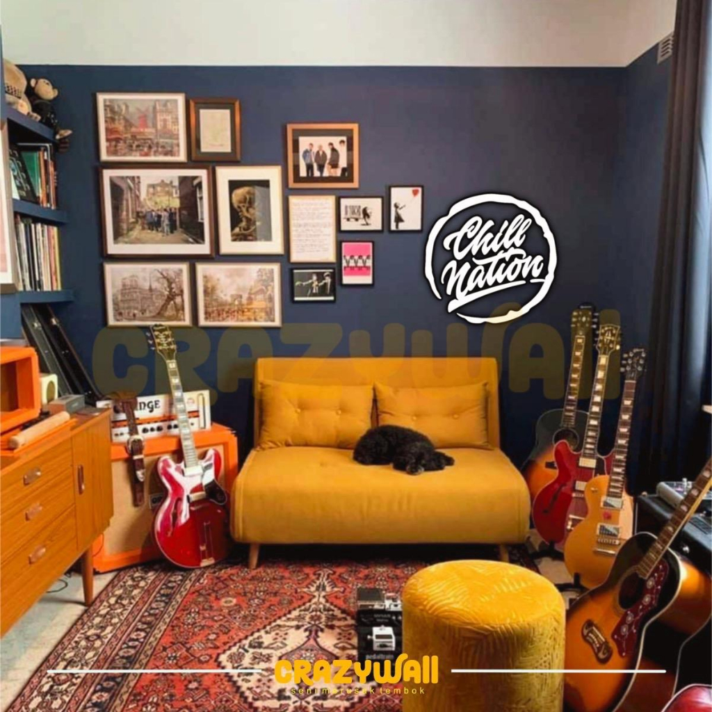 Hiasan dinding lettering “CHILL NATION“ wall decor aesthetic kamar cewek kamar cowok