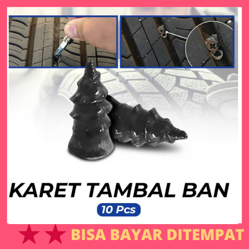 Karet Tambal Ban Rubber Stud Tire Fast Repair 10 PCS / Karet Tambal Tambalan Ban Bocor Luar Dalam Mo