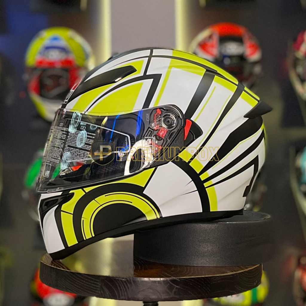 HELM AGV K3 SV - Avior Matt White Lime / FULL FACE