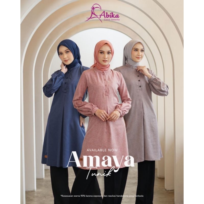 Atasan Amaya Tunik Abika/Atasan abika/kemeja simple/atasan terbaru/abika hijab/Tunik abika