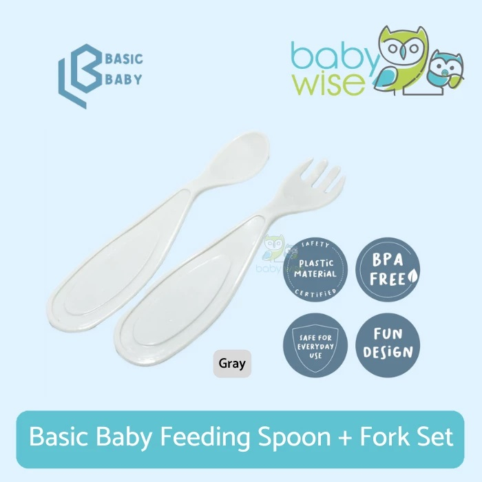 Basic Baby Feeding Spoon + Fork Set - Sendok Garpu