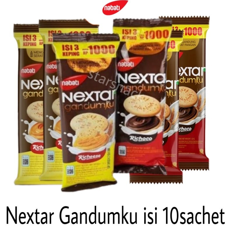 Nextar Gandumku renteng Coklat/Keju isi 10 bj
