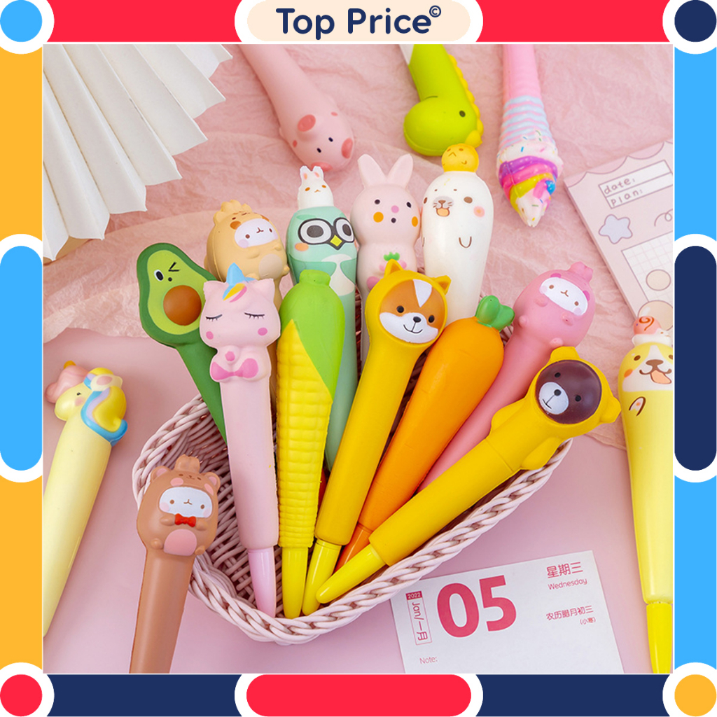 

Squishy pen karakter lucu murah/ Pulpen gel anak mainan P16