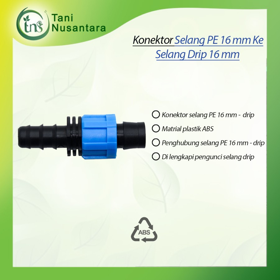 Komektor Selang LDPE 16 mm - Selang Drip Joinner