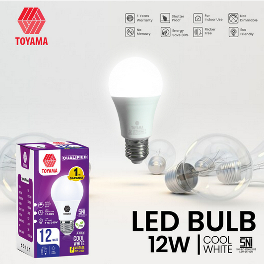 Bohlam Lampu LED Toyama 12W Bohlam Pijar Cafe Dekorasi