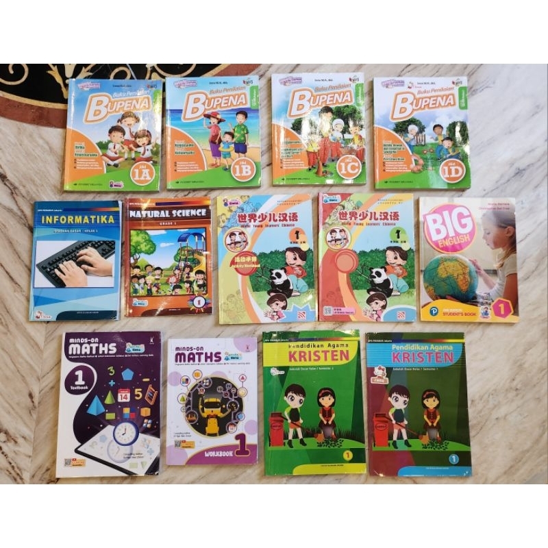 Paket Buku Sekolah SD Penabur kelas 1 (13 buku)