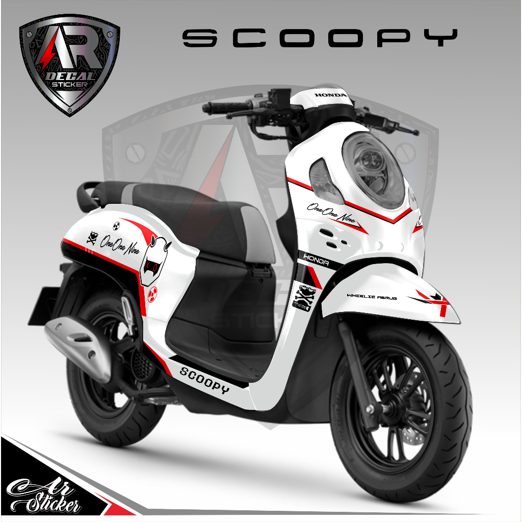 Stiker Decal SCOOPY NEW 2021-2024 Full Body Stiker Motor Variasi Ful Blok Keren All New HONDA SCOOPY