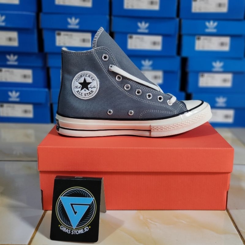 SEPATU CTAS 70S GREY/EGRET HI SEPATU HIGH PRIA WANITA SEPATU HITAM PUTIH TINGGI SEPATU PRIA WANITA T