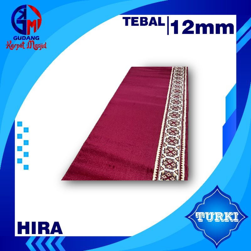 Karpet Masjid Turki Hira Tebal 12mm Rollan 6m / Karpet Sajadah / Karpet Mushola