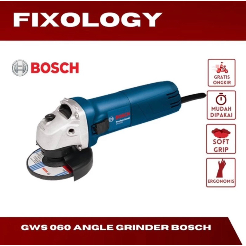 Gerinda Bosch 4 inch Bosch GWS 060 ori gerinda tangan listrik