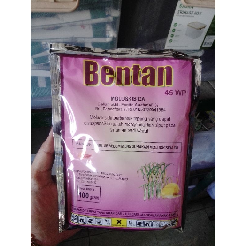 Bentan 45wp 100gr moluskisida obat keong