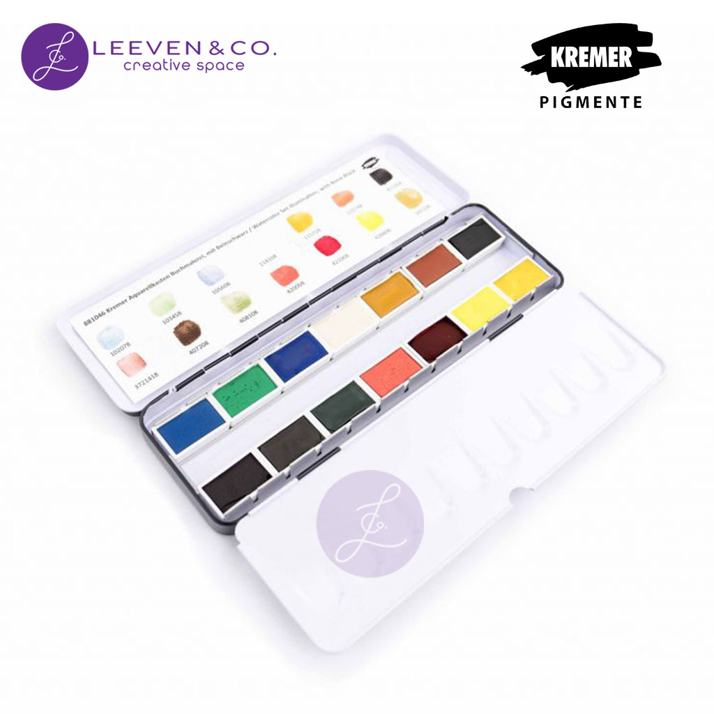 

KREMER WATERCOLOR SET ILLUMINATION 14 FULL PANS 881046