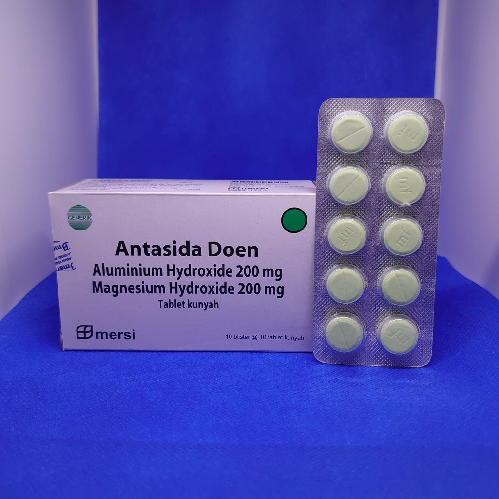 Antasida Doen Mersi Tablet Kunyah Obat Sakit Maag - 1 strip 10 tablet