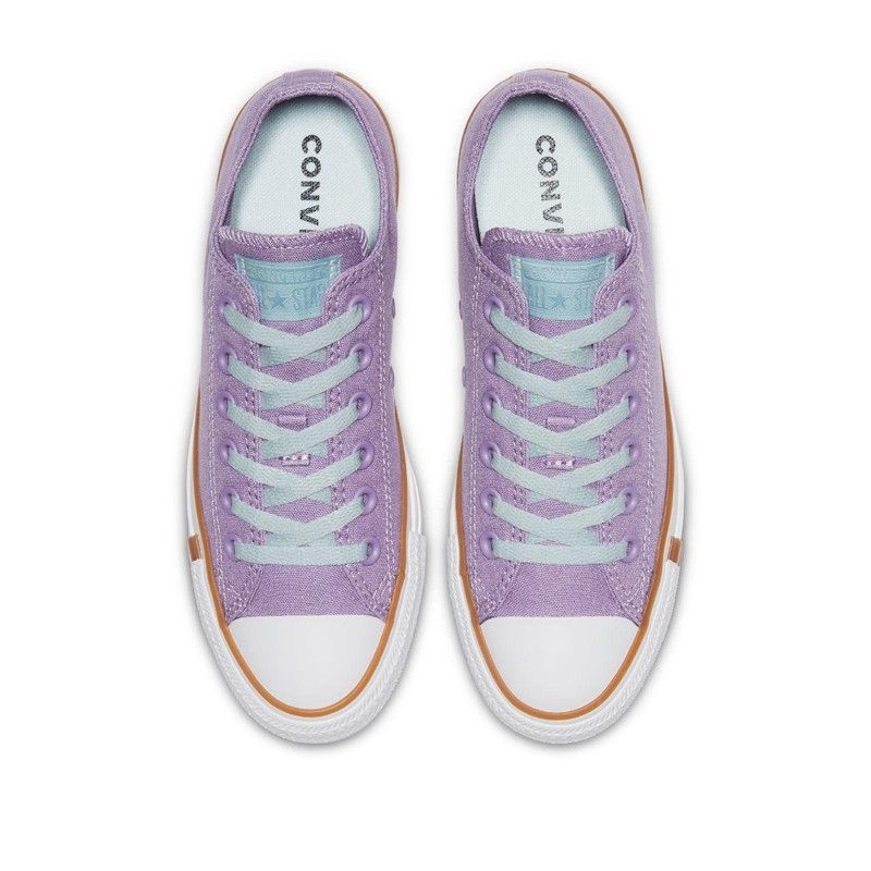 Sepatu Sneakers Wanita CONVERSE CT AS Ox Frosted Dimensi Dusty Lilac Original 166353C