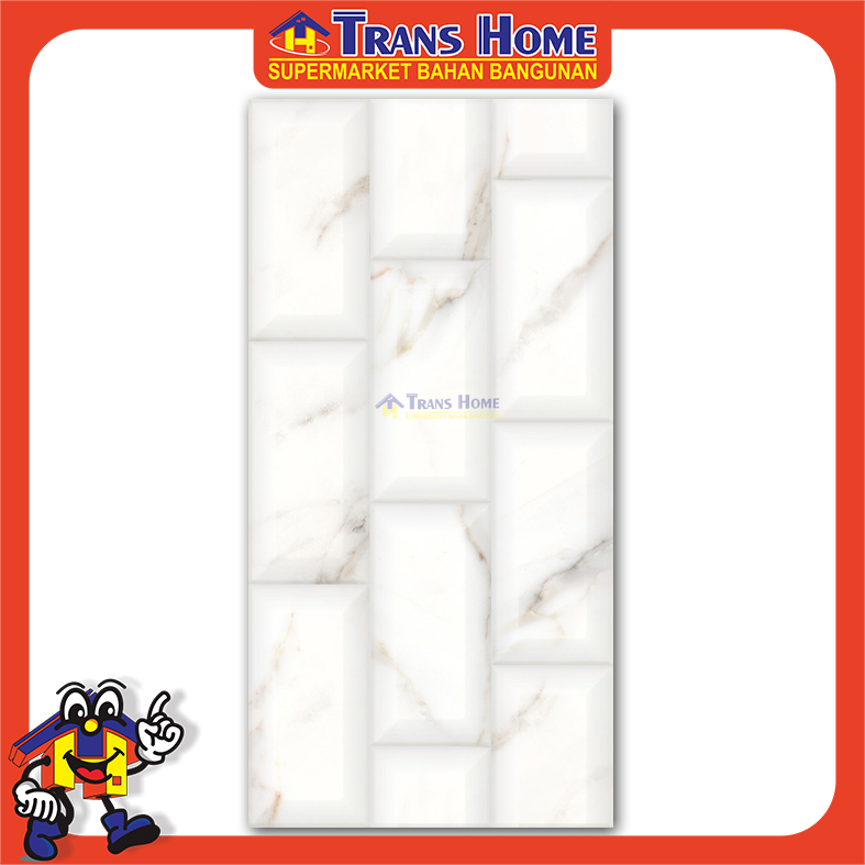 Keramik Dinding Platinum Clifford Grey Embossed (PLATINUM )