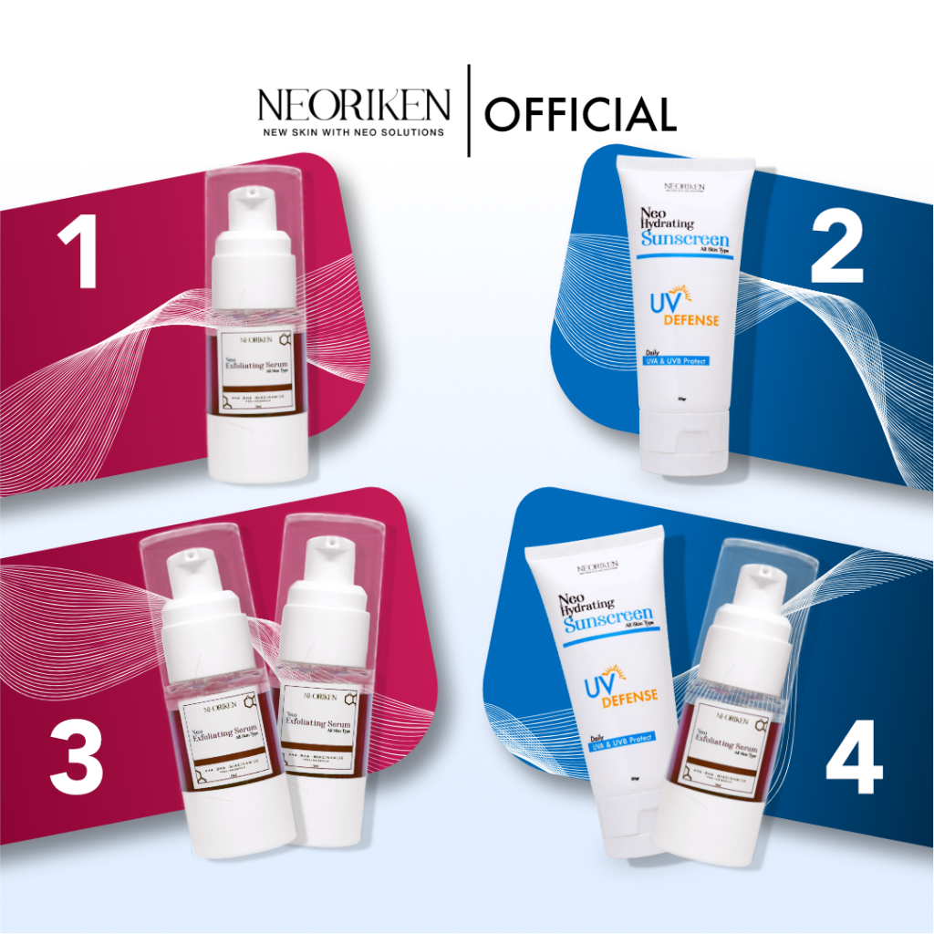 Neoriken Paket Skincare - Anti Aging Set, Acne Set, Glowing Set, Basic Skincare Set, Exfoliating Set, &amp; Anti Darkspot Set