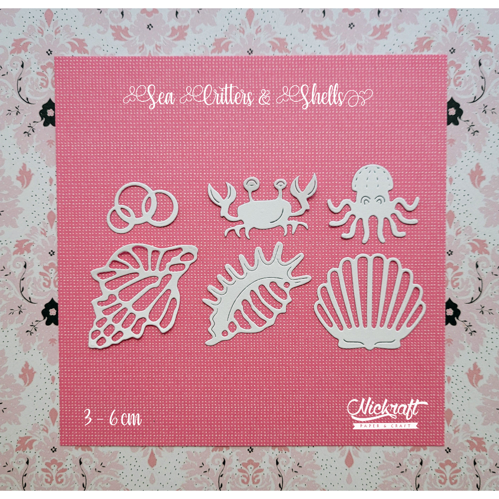 

SEA CRITTERS & SHELLS - Hiasan Scrapbook Jurnal Die Cut Journaling Bujo