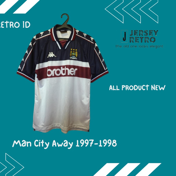 JERSEY RETRO GRADE ORI MAN CITY AWAY 1997/1998