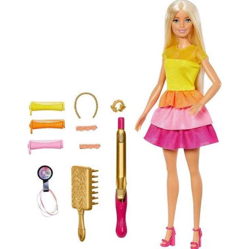 BARBIE ULTIMATE CURLS DOLL Boneka BARBIE Hairstylish HAIRDO  ori MATTEL