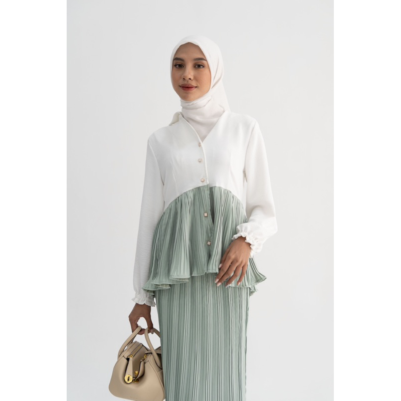 IWEARGRACIE - ALISA TOP PLEATS  LONG SLEEVE / KEMEJA LENGAN PANJANG / BLOUSE LENGAN PANJANG / KEMEJA HIJAB