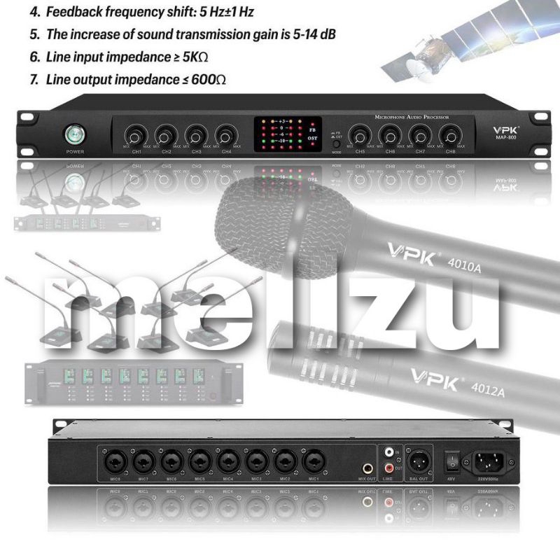 Processor Audio Microphone VPK MAP 800 Original Prosessor Microphone VPK MAP800