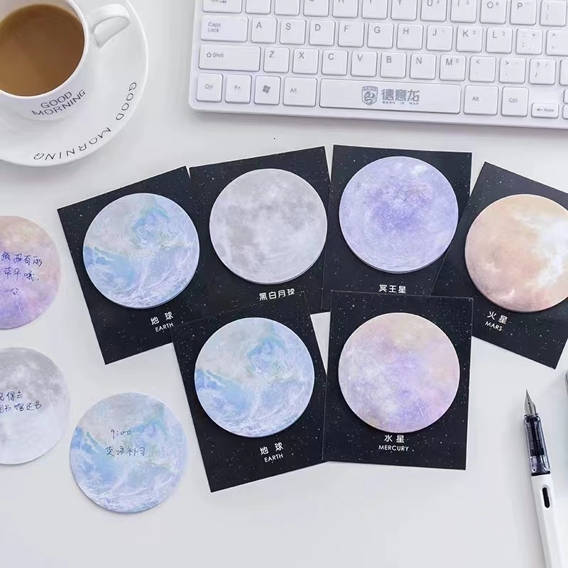 Sticky Note Motif Galaxy Planet Memo Catatan Lucu