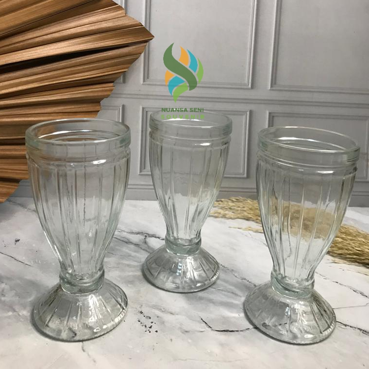 Souvenir Gelas Jus Cangkir Stemware Mug Kaca Kaki Gelas Cafe