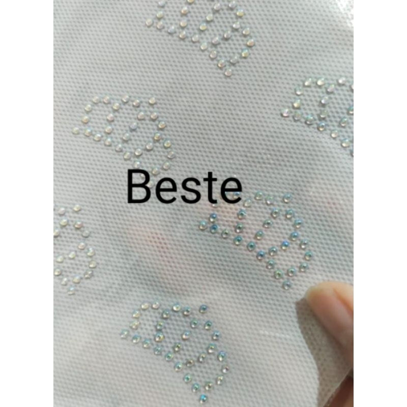 Payet swaroski diamond tempel logo mahkota hijab kerudung