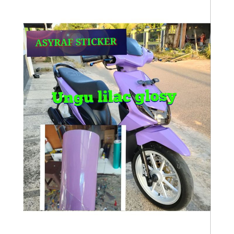 SKOTLET STICKER MOTOR WARNA UNGU LILAC GLOSY