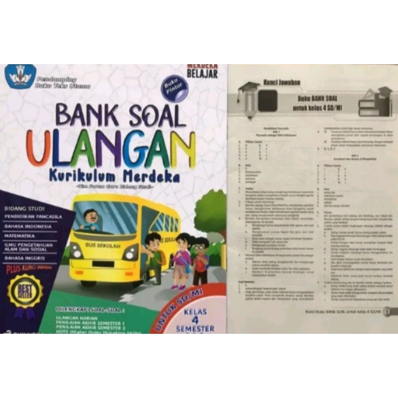 Buku Bank Soal Ulangan SD/MI Kelas 4 Kurikulum Merdeka