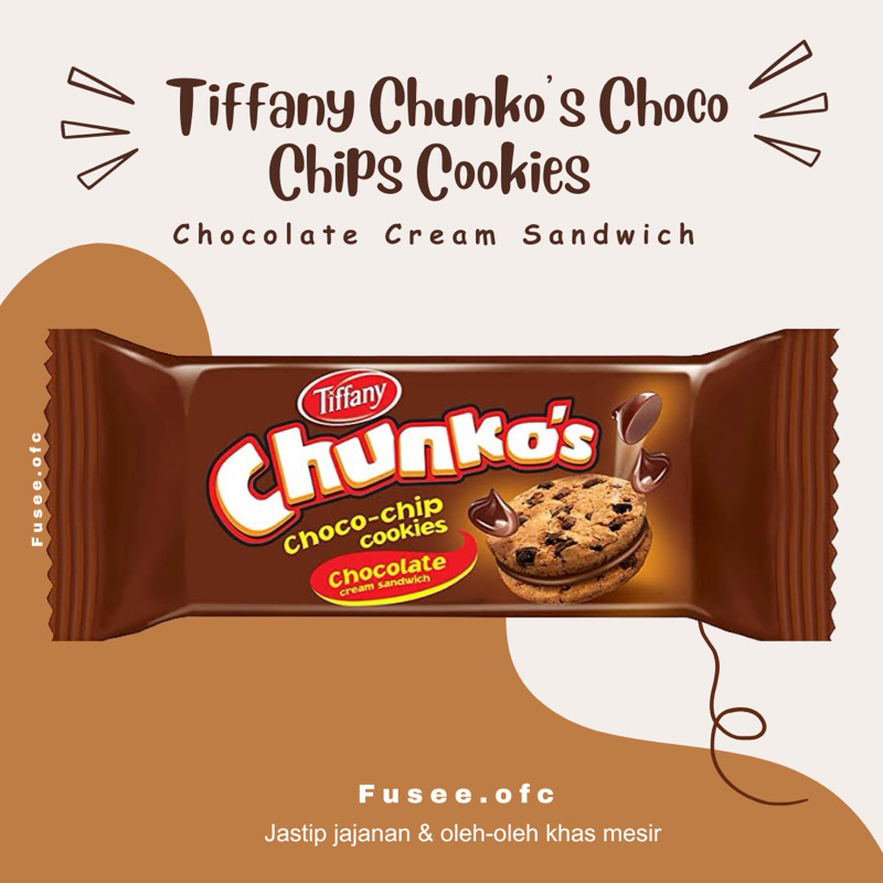 

Tiffany Chunko’s Choco Chips Cookies - 43 gr/ biskuit / jajanan anak / jajanan mesir