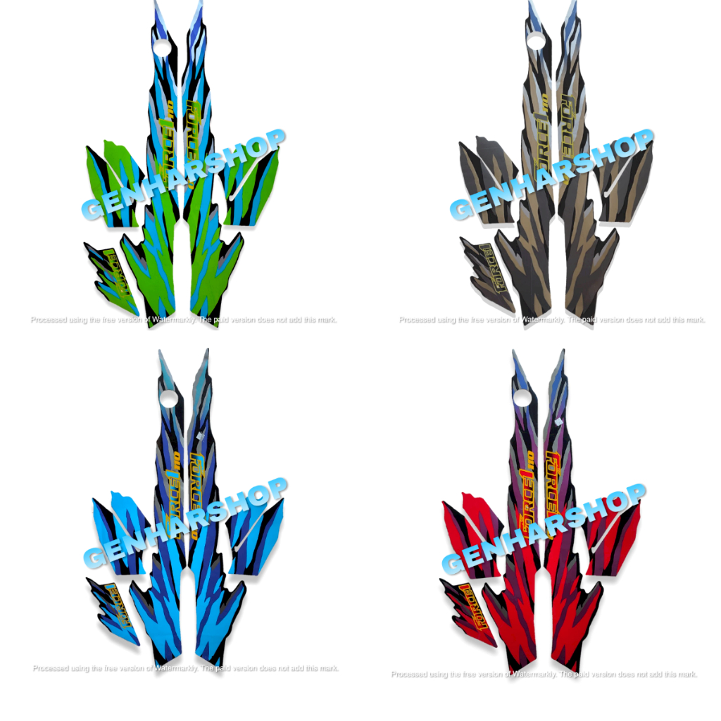 STIKER STRIPING LIS BODY MOTOR FORCE 1 1993 STRIPING FORCE 1 1993 STANDAR 1SET