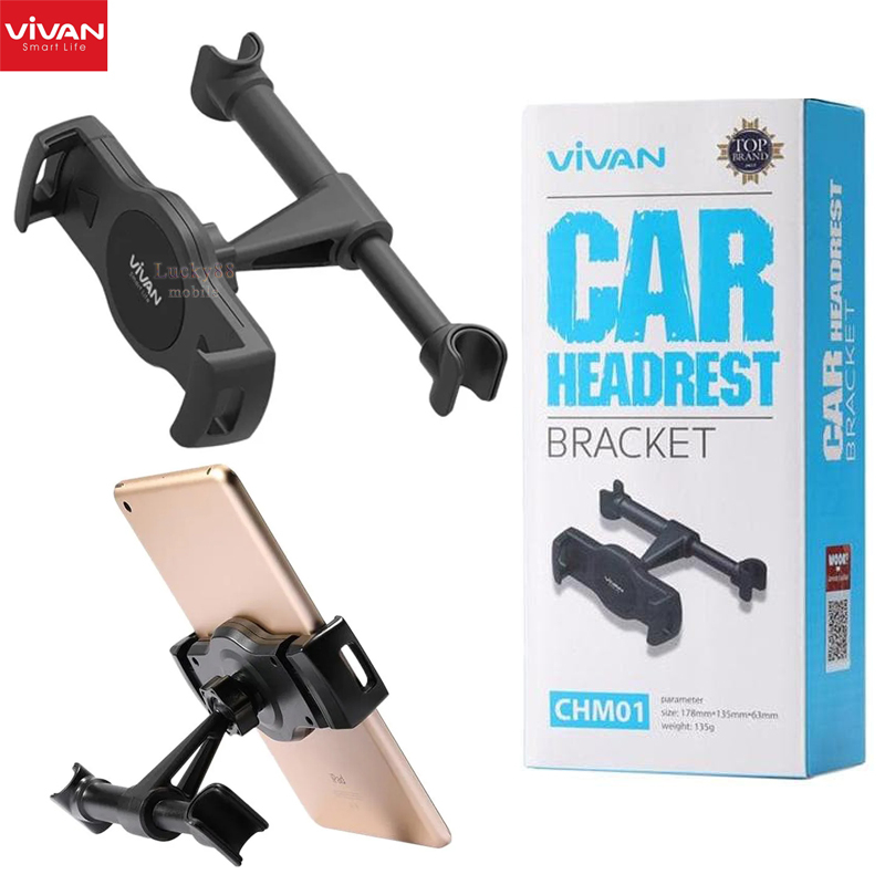 Vivan CHM01 Mount Stand Holder Mobil Belakang HP Phone Tab Tablet iPad Car Rear Pillow Headrest Hold