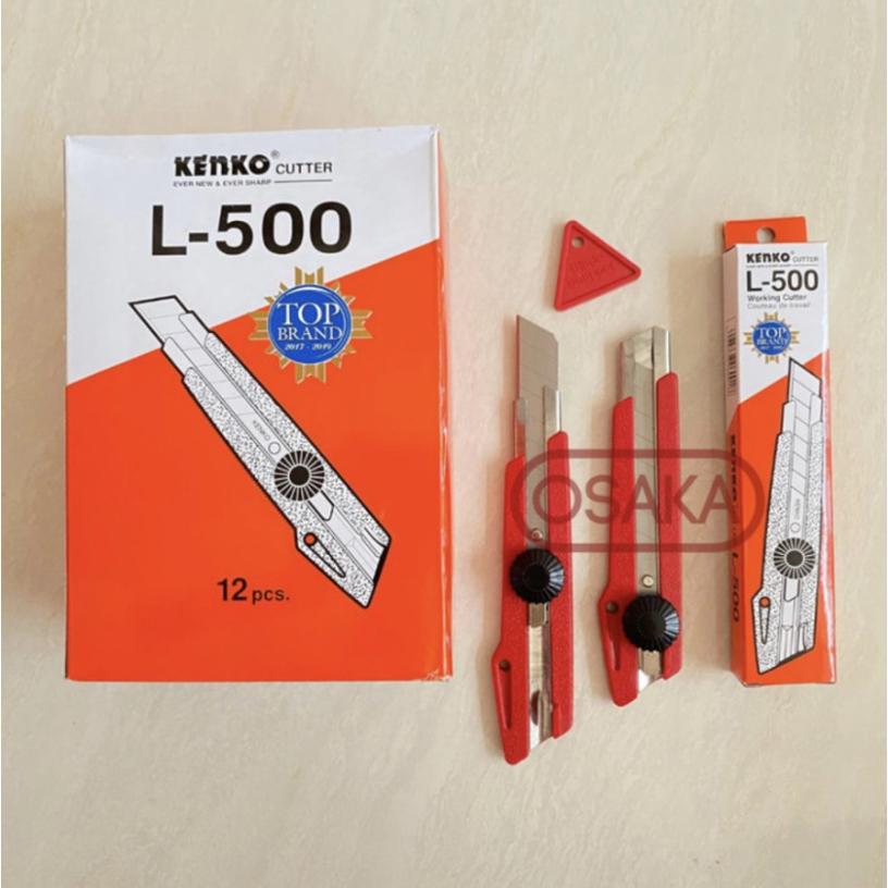 

[1 Pak Isi 12 Pcs] Gagang Cutter Besar Kenko L500 L 500 / Kater
