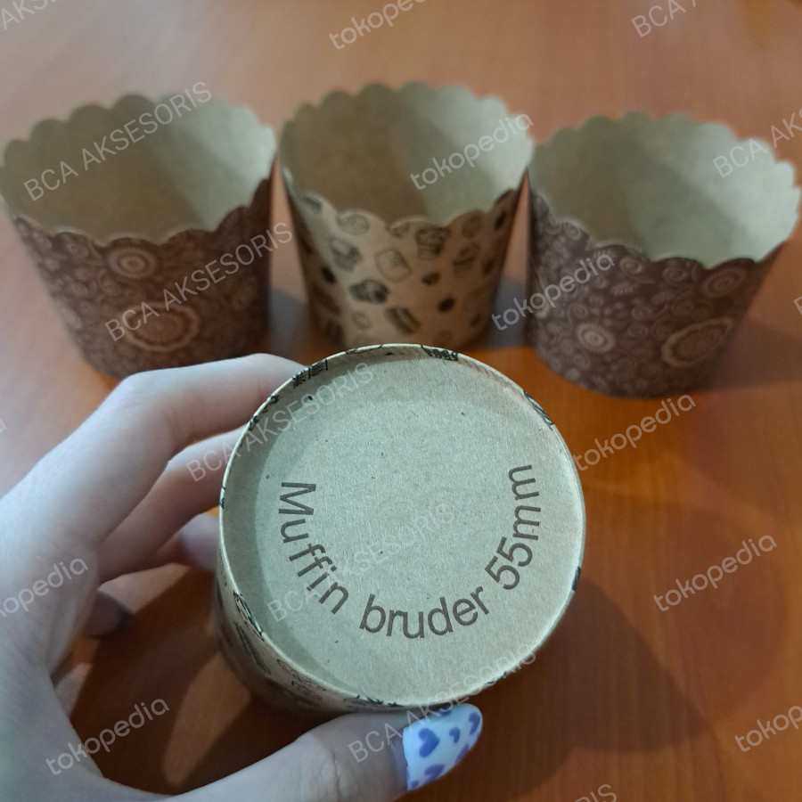 Cup Cake Muffin Bruder 55mm - Cup Kue Anti Lengket - 50 pcs