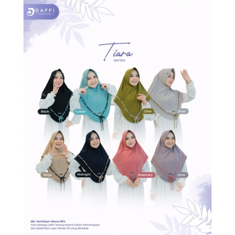 TIARA BERGO DAFFI HIJAB ORIGINAL ELEGAN SIMPEL DAILY  ADEM JERSEY HIGHT TWIST PARFUM
