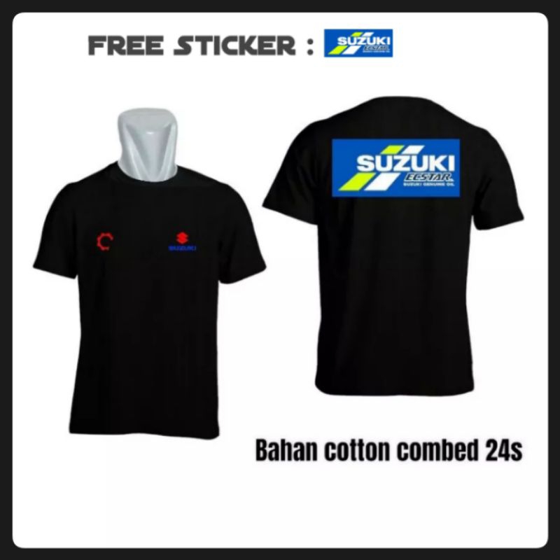 Kaos Team Suzuki ECSTAR indonesia Satria tshir baju motor pria kaos distro otomotif