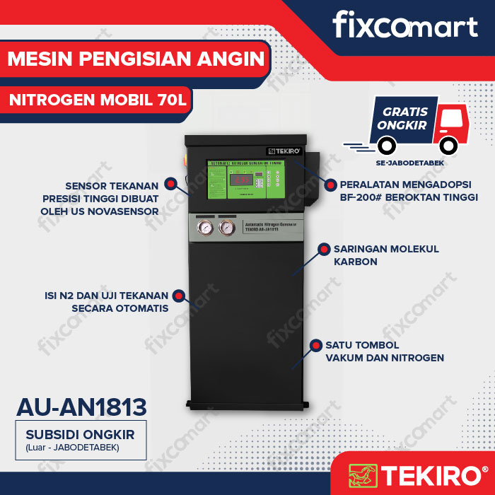 Tekiro Mesin Isi Angin Ban Nitrogen Mobil 70L Gratis Ongkir Pulau Jawa