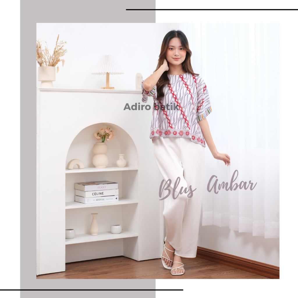 (PROMO ) Blus Batik  Paris Crop Ambar