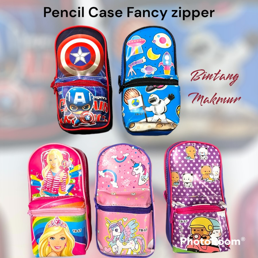 

Kotak Pensil Pecil Case Resleting Karakter Fancy TB-57 Cewe Cowo