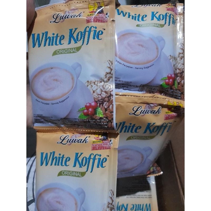 

KOPI LUWAK WHITE COFFE ORIGINAL 20GR (RENCENG isi 10)