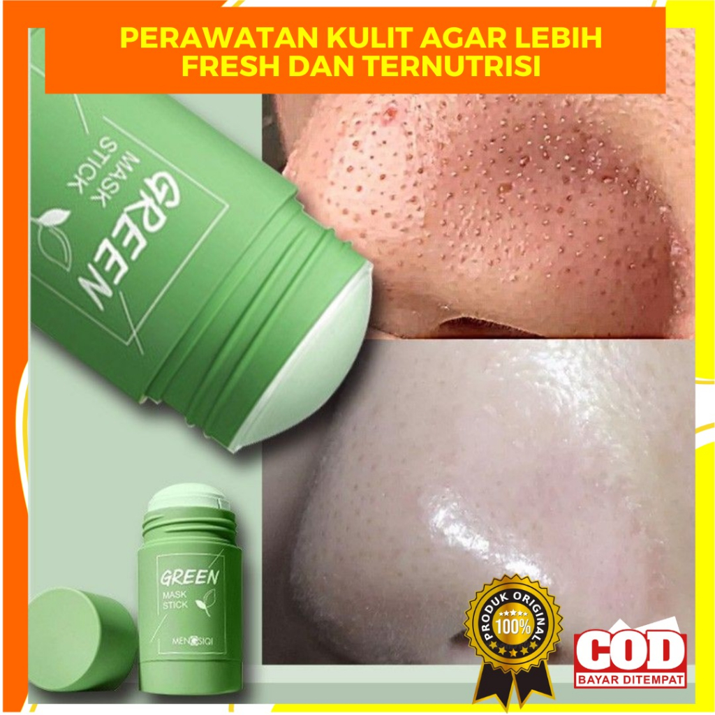 Green Mask Stick Original 100% / Meidian Green Mask Stick / Masker Green Tea / Green Mask Stik / Gre