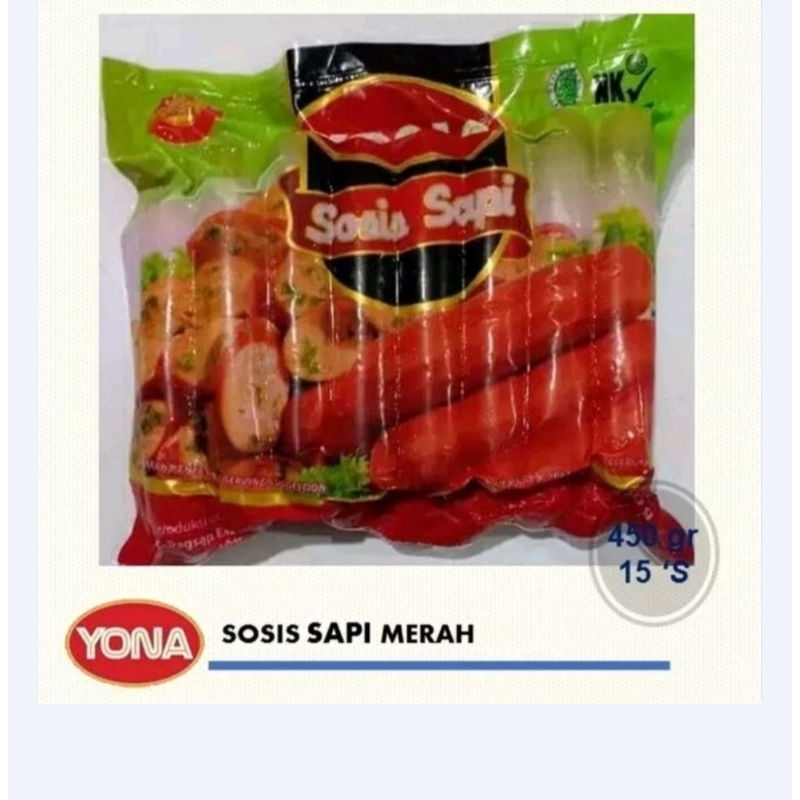 

Yona Sosis Sapi Merah 450gr